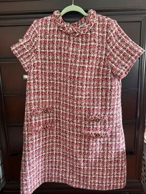 Tuckernuck Pink Tweed Textured Jackie Dress